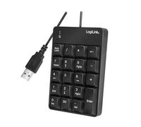 LogiLink ID0184 Teclado numérico Adicional con USB con indicador LED de Actividad, Color Negro