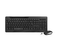 LogiLink ID0194 Wireless Keyboard and Mouse Set (2.4 GHz Radio) with 1000 dpi an