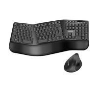 Logilink Juego de ratón ergonómico con Teclado Dividido (con 13 Teclas Multimedia)