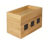 LogiLink KAB0076 - Caja de Cables (bambú, tamaño Mediano, 255 x 140 x 165 mm)