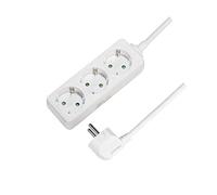 LogiLink LPS205 - Alargador de Corriente con 3 Tomas y Cable de 1.4 m, Blanco