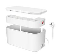 LogiLink LPS281U - Caja de Cables con 5 enchufes (Incluye 3 Puertos USB), Color Blanco