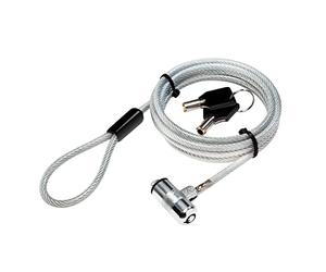 LogiLink NBS009 - Candado antirrobo para portátiles (Ultrafino, con 2 Llaves), Color Plateado