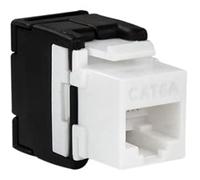 LogiLink NK4028 - Conector Keystone (cat. 6A, UTP, AWG22-26, 17,4 mm), color blanco y negro