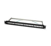 LogiLink Patchpanel Keystone NK4042 24 enchufes blindados Negro