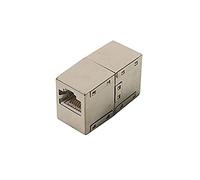 LogiLink NP0031 - Acoplador en línea Cat.5E RJ45 (STP, 1:1 Wiring, Carcasa Metalizada)