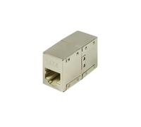 LogiLink NP0054 - Acoplador en línea Cat.6 RJ45 (STP, 1:1 Wiring, Carcasa metáli
