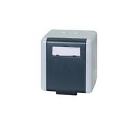 LogiLink Outdoor Caja de conexión empotrable con tapa abatible para 2 módulos Keystone CAT. 6A RJ45, protección IP44