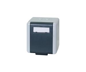 LogiLink Outdoor Caja de conexión empotrable con tapa abatible para 2 módulos Keystone CAT. 6A RJ45, protección IP44
