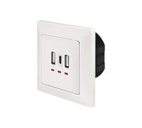 LogiLink PA0254 - Flush-Mounted Socket with 2x USB-A & 1x USB-C for simultaneous