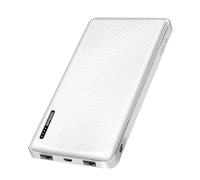 LogiLink PA0316W - Batería Externa de 10000 mAh, 2 Puertos USB-A (para Dispositivos) con función de Carga rápida, USB-C + Micro USB (Carga de la batería Externa)