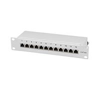 Logilink Panel De Conexión 10 Zoll Cat.6A, 12 Puertos STP, Gris