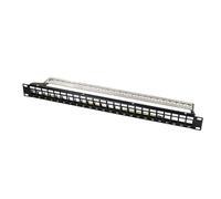 LOGILINK Panel de conexiones NK4058, 19", 24 módulos Keystone, color negro