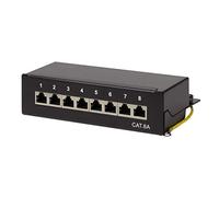 LogiLink Professional Patch Panels, Table/Wall/Desktop, STP (Shielded) black 8-P