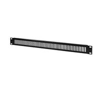 LogiLink PN111B - Panel ciego perforado de 19 "1 U (unidad de altura) de chapa de acero de 1,2 mm para cubrir los campos vacíos en el armario de 19", negro