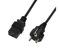 LOGILINK Power cable CEE 7/7-IEC C19, black, 1.80 m