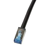 LogiLink Professional - Cable de Red para Exteriores (Cat. 6A, S/FTP, PVC + PE, 0,5 m), Color Negro