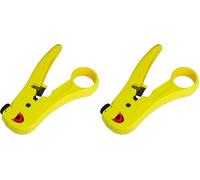 LogiLink Professional WZ0032 - Pelacables profesional para cables de red con cortador de cables de red y datos, color amarillo (Paquete de 2)