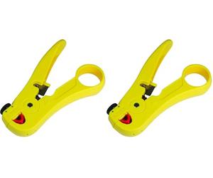 LogiLink Professional WZ0032 - Pelacables profesional para cables de red con cortador de cables de red y datos, color amarillo (Paquete de 2)