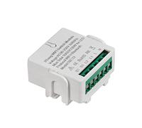 Logilink SH0124 - Bloque de terminales de módulo de conmutación Wi-Fi Smart Home de 2 Canales, controlable Mediante aplicación, Compatible con Tuya, Compatible con Amazon Alexa y Google
