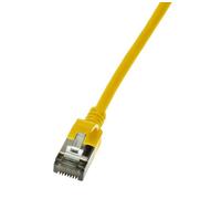 Logilink slim u/ftp cable de red amarillo 0,5 m cat6a u/ftp (stp)