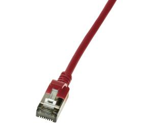 Logilink slim u/ftp cable de red rojo 0,3 m cat6a u/ftp (stp)