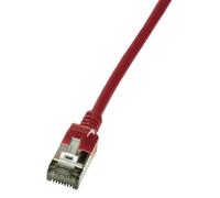 Logilink slim u/ftp cable de red rojo 0,5 m cat6a u/ftp (stp)