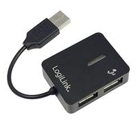 LogiLink Smile - Hub de 4 Puertos USB 2.0, Negro