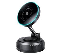 LogiLink Soporte magnético con Ventosa Giratorio 360°, Carga de inducción, Carga rápida, 45 W, Capacidad de Carga de hasta 0,3 kg, Incluye Anillo magnético, protección de 4 vías (sobretensión