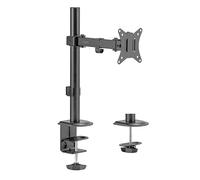 LogiLink Soporte para Monitor de 17 a 32 Pulgadas, Longitud de Brazo de 200 mm, Acero, Color Negro
