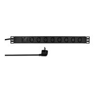 LogiLink Professional PDU8 A01 6 Rack 8 IEC320 with Surge Protection, Black
