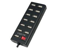 Logilink ua0126 - hub de 13 puertos usb 2.0 con interruptor on/off y c