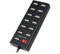 LogiLink® UA0126 Hub USB 2.0 De 13 Puertos Con Interruptor De Encendido/Apagado