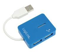 LogiLink® UA0136 Hub USB 2.0 De 4 Puertos Sonriente Azul
