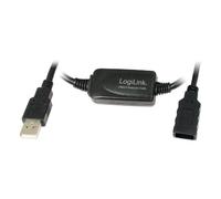LOGILINK UA0145 - Cable USB 2.0, conector A macho a hembra, amplificador, 15 m