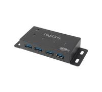 LogiLink Hub USB 3.0 UA0149 – 4 puertos, cable de alimentación, carcasa metálica