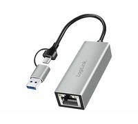 Logilink UA0238B UA0238B - Adaptador USB 2.0 (1 conector USB 3.2 Gen 1 macho C (USB 3.0) y 1 conector RJ45 hembra