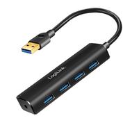 LogiLink UA0295 USB 3.0 (3.1 Gen 1) Type-A 5000Mbit/s Negro nodo - Concentrador (USB 3.0 (3.1 Gen 1) Type-A, USB 3.0 (3.1 Gen 1) Type-A, 0,15 m, 5000 Mbit/s, CE, ROHS, Negro)
