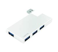 LogiLink UA0303 - Hub USB 3.0, Giratorio 90/180 Grados, Color Plateado