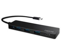 LogiLink USB 3.1 Hub 3 + 1 Puerto Type-c Negro (ua0311)