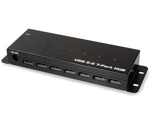 LogiLink UA0318 hub de interfaz USB 2.0 5000 Mbit/s Negro - Concentrador (USB 2.0, USB 2.0, 5000 Mbit/s, Negro, Metal, 5 V)