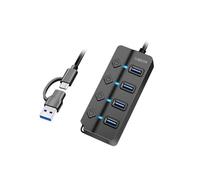 LOGILINK UA0419 - Concentrador USB 3.0, 4 puertos, 4x a, interruptor