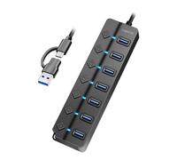 LogiLink UA0420 - USB 3.2 Gen1 Hub MT 7 Puertos e Interruptor ON/Off (por Puerto)