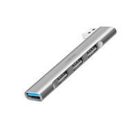 LogiLink UA0436 - Hub USB Ultrafino de 4 Puertos (Conector USB-A) de Aluminio con hasta 18 W, Puertos: 1 USB 3.0 Tipo A, 3 USB 2.0 Tipo A