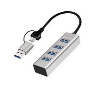 Logilink ua0455 hub de interfaz usb 3.2 gen 1 (3.1 gen 1) type-a + typ