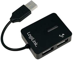 Logilink usb 2.0 4-port hub 480 mbit/s negro