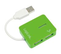Logilink usb 2.0 4-port hub 480 mbit/s verde