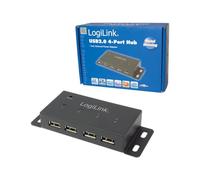 LogiLink USB 2.0 Hub 4 Puertos, In uente De Alimentación, Caja De Metal Completa