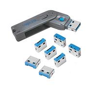 LogiLink USB Port de Blocker Candado Gris 1x Schlüssel, 8X Schlösser