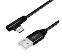 LOGILINK USB-STECKER USB 2.0 ZU Micro-USB (90°GEWINKELT) 0,3M